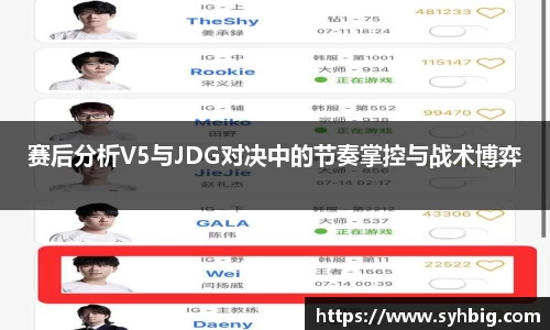 赛后分析V5与JDG对决中的节奏掌控与战术博弈